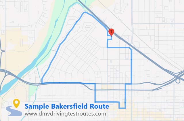 Bakersfield DMV dmv driving test routes map