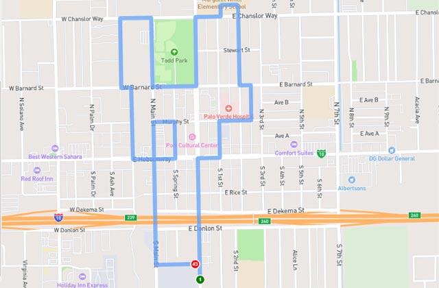 Blythe DMV dmv driving test routes map