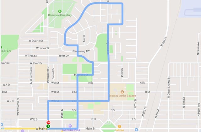 Brawley DMV dmv driving test routes map