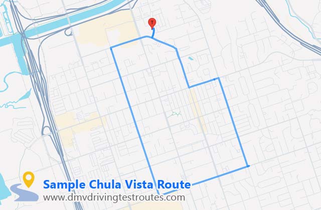 Chula Vista DMV dmv driving test routes map