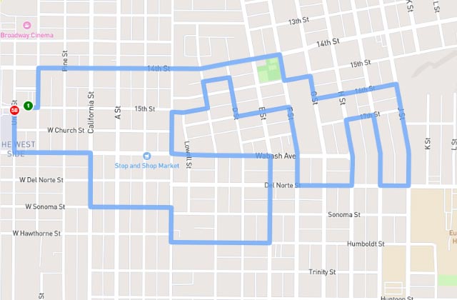 Eureka DMV dmv driving test routes map