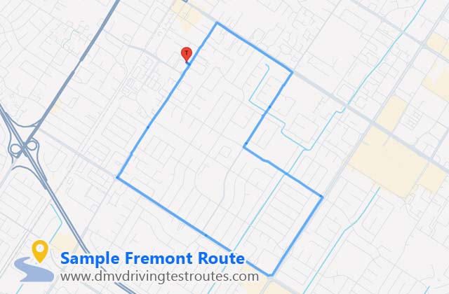 Fremont DMV dmv driving test routes map