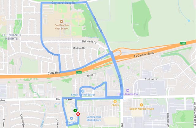 Goleta DMV dmv driving test routes map