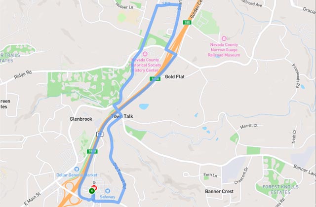 Grass Valley DMV dmv driving test routes map