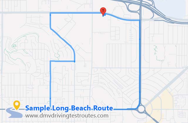 Long Beach DMV dmv driving test routes map