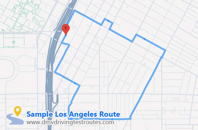 Los Angeles DMV dmv driving test routes map