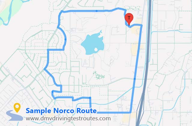 Norco DMV dmv driving test routes map