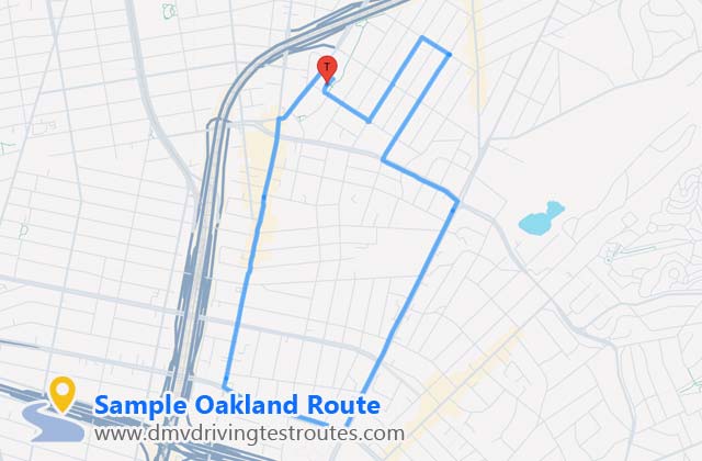 Oakland DMV dmv driving test routes map