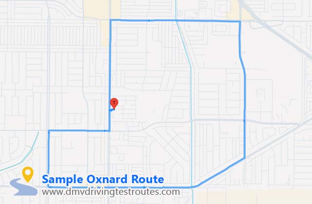 Oxnard DMV dmv driving test routes map