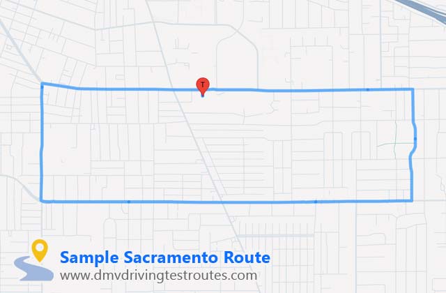 Sacramento DMV dmv driving test routes map