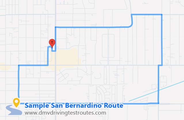 San Bernardino DMV dmv driving test routes map