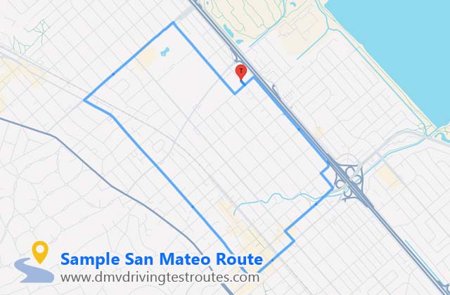 San Mateo DMV dmv driving test routes map