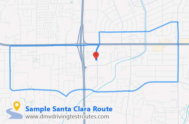 Santa Clara DMV dmv driving test routes map