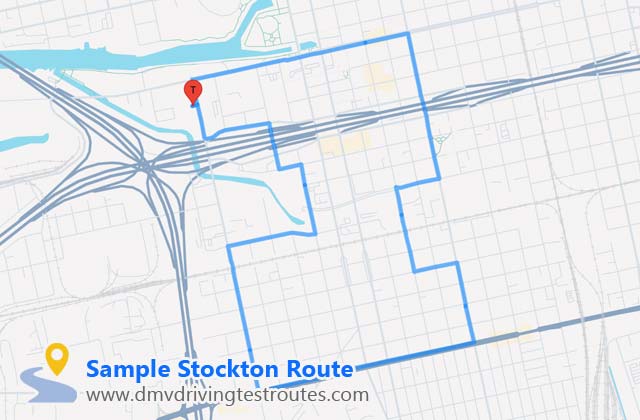 Stockton DMV dmv driving test routes map